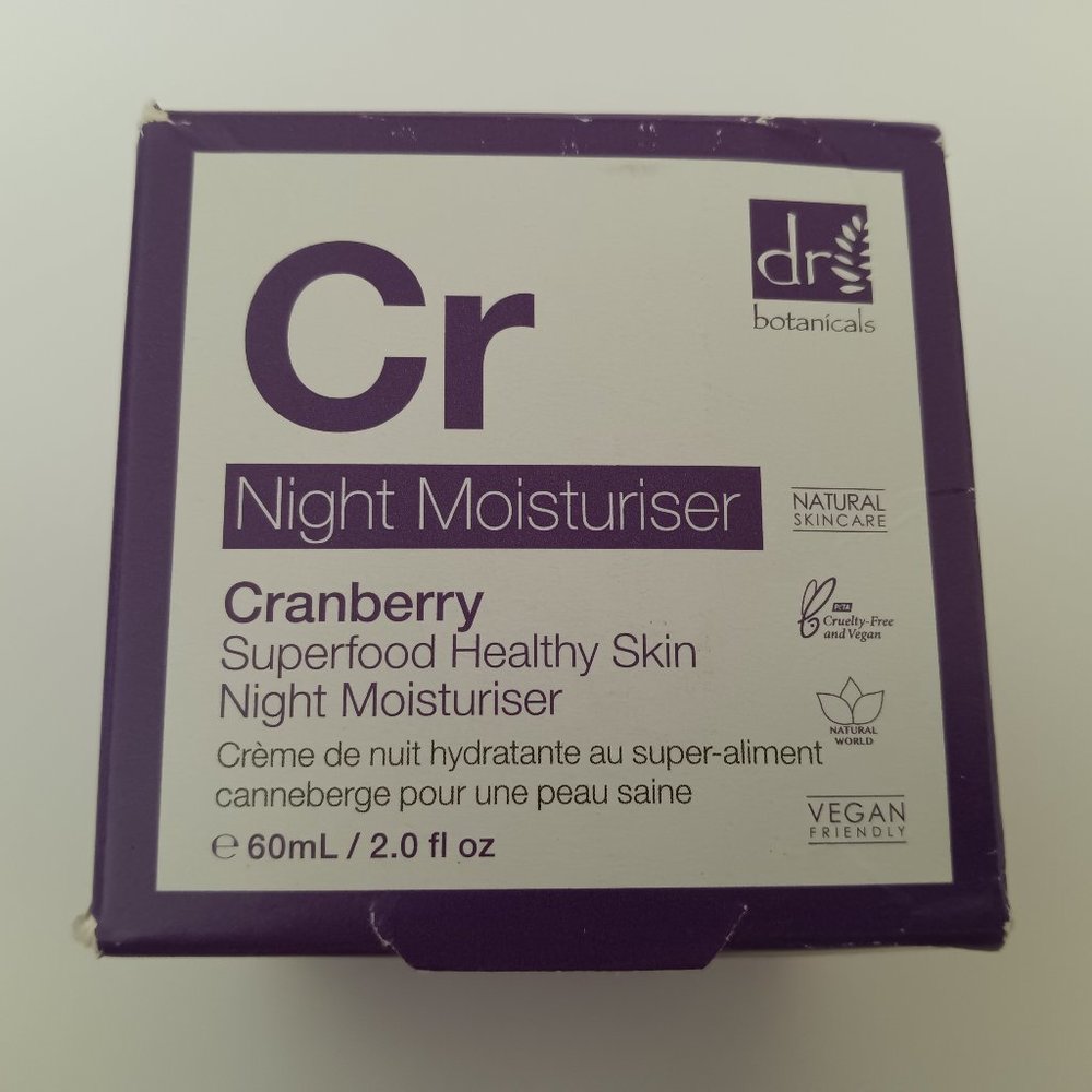 Dr. Botanicals. Cranberry Superfood Healthy Skin Night Moisturizer - 60 ml.